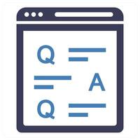 Online Questionnaire concept in blue color vector