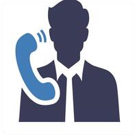 On Call icon concept in blue color vector