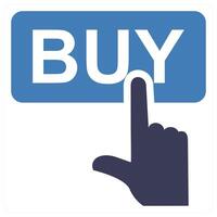 Online Buy concept in blue color vector