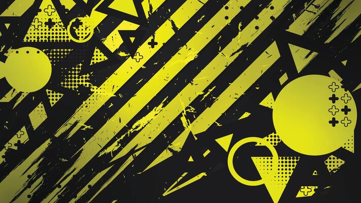 Grunge Geometric Abstract Yellow Background
