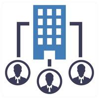 Office Structure icon concept in blue color vector