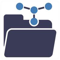 Share Folder icon concept in blue color vector