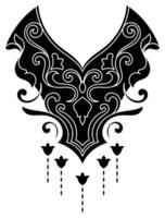 Collar lines, shirt decorations, border patterns, ethnic tribal vintage elements, border patterns vector