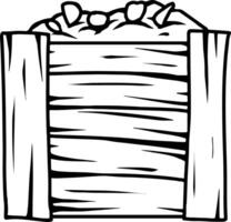 Compost Bin or Raised Garden Bed vector