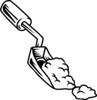 Hand Trowel with Soil or Compost vector