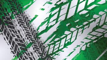 Green Velocity Tire Track Background vector