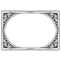 Illustration of floral frame with space for your text on a white background vector