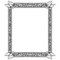 Illustration of floral frame with space for text on a white background vector