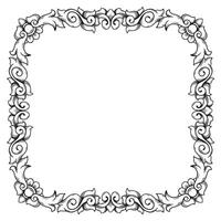 Illustration of floral frame design with vignetted corners vector