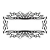Vintage baroque frame ornate element design illustration vector