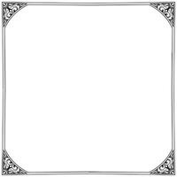 Border frame line deco art simple line corner. Isolated on white vector