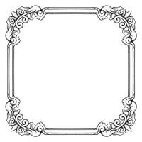 Illustration of floral frame with vignetted corners on white vector