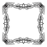 Illustration of floral frame design with vignetted corners on white vector