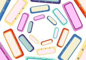 Colorful Digital Art Pattern A visually stimulating digitally crafted pattern composed of multicolored rectangular shapes, showcasing an abstract and artistic design. vector