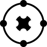 Decorative geometric shape with circles vector