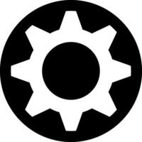 Flat icon of a gear vector
