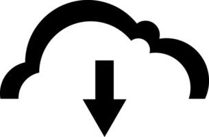 Minimalist simple save cloud icon vector