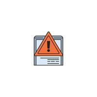 Critical Cybersecurity Warning vector