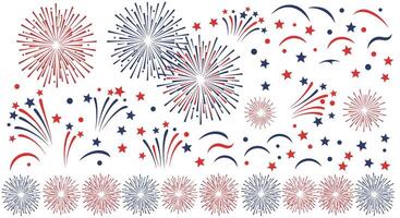 Fireworks clipart set vector