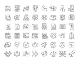 Consulting line icons set. Documentation management, workflow. Business planning, strategy. Finance, economics. Isolated outline illustrations. Thin lineart iconset symbols. Editable stroke vector