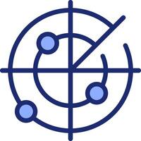 Marine radar pixel perfect line color icon. Equipment detecting ships and land hazards. Collision avoidance and navigation. Isolated illustration. Flat colorful symbol design. Editable stroke vector