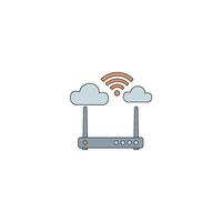 Cloud-Based Router Management vector