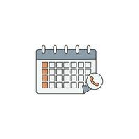 Calendar and Phone Call Scheduling vector