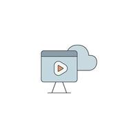 Cloud Conferencing Monitor vector