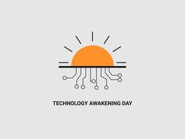 A stylized image of a rising sun with rays vector