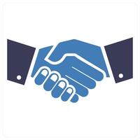Partnership icon in blue color vector