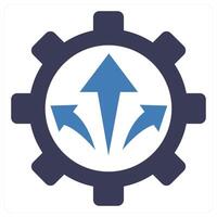 Organization Structure icon concept in blue color vector