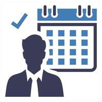Personal Schedule icon in blue color vector