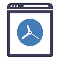 Page Load Time icon concept in blue color vector