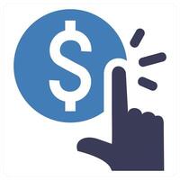 Pay Per Click and ppc in blue color vector