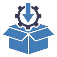 Package icon concept in blue color vector