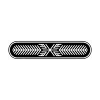Minimalist Abstract Element, Geometric Shapes In Black And White vector
