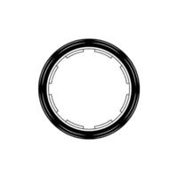 Abstract Black Circle On Light Gray Background vector