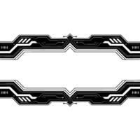 Futuristic Cyberpunk Circuit Board Frame vector