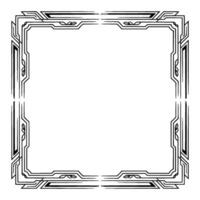 Art Deco Frame, Minimalist Decorative Border, Elegant Element vector