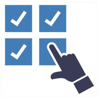Priortization icon concept in blue color vector