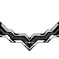 Abstract Circuit Board Background In Black, Silver, And White vector