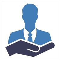 Privileged User Management icon concept in blue color vector