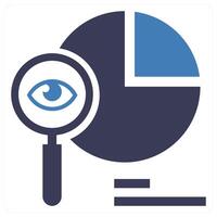 Predictive icon concept in blue color vector
