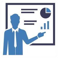 Presentation in blue color vector