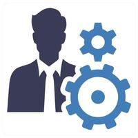 Personal Settings icon concept in blue color vector
