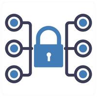Private Network icon concept in blue color vector