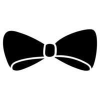 Bow Tie Icon. Flat black symbol. Pictogram is isolated on a white background. Designed for web and software interfaces. vector
