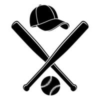 Baseball bats and ball icon. Simple illustration of baseball bats and ball icon for web vector