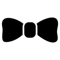 Bow tie web icon. Flat black symbol. Pictogram is isolated on a white background. Designed for web and software interfaces. vector