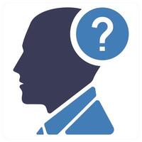 Question concept in blue color vector